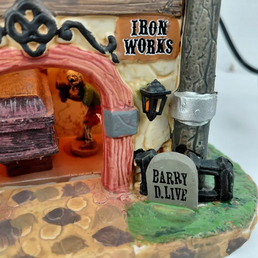 Lemax Spooky Town Death's Door Cemetery Gates 2020 Retired #05614 Large House
